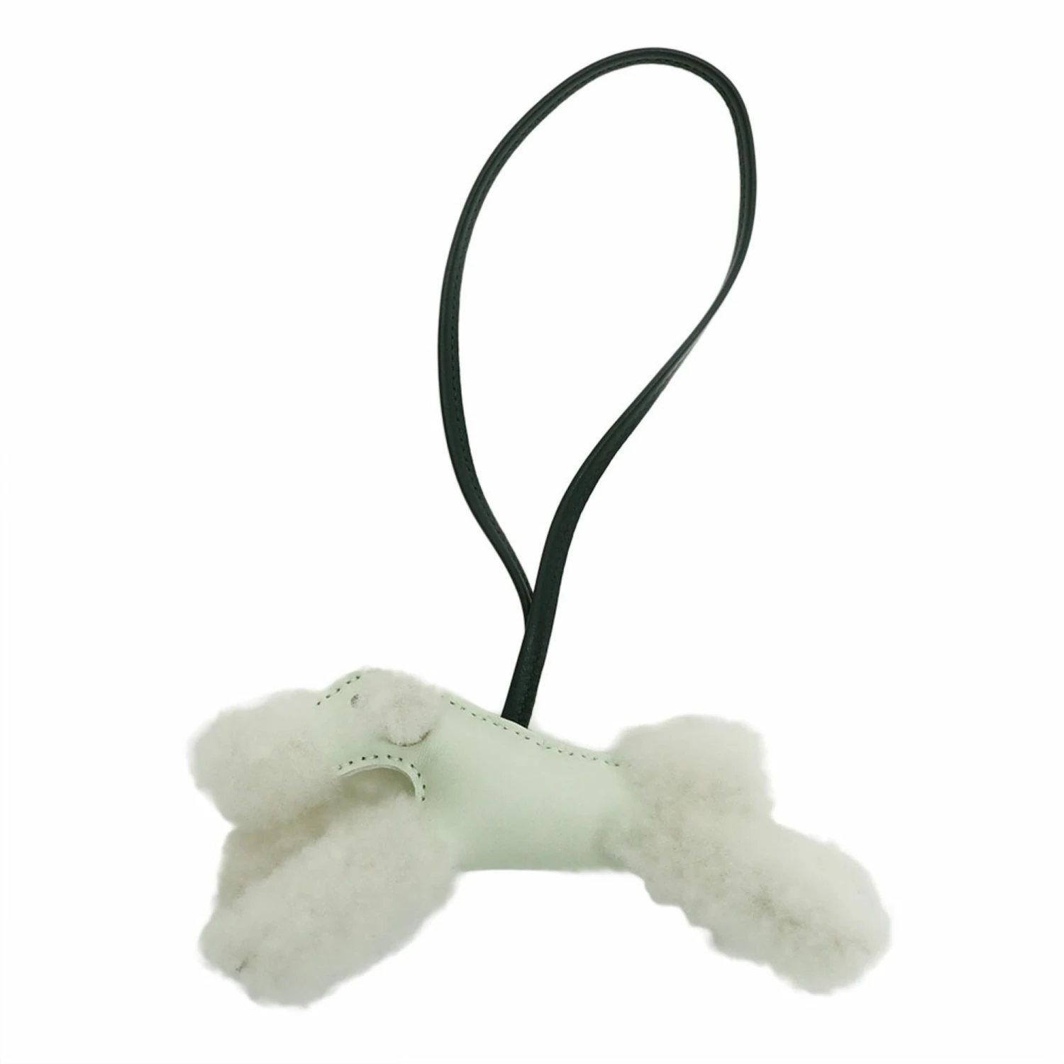 ELADY HERMES Buddy Charm Dog Veil Fizz Wool Women's U Engraved Bag 3 ELADY HERMES Buddy Charm Dog Veil Fizz Wool Women's U Engraved Bag