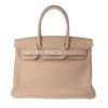 ELADY HERMES Birkin 30 Argile Palladium Hardware - Q Stamp [circa 2013] Ladies Taurillon Clemence Handbag Bag