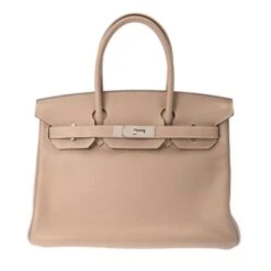 ELADY HERMES Birkin 30 Argile Palladium Hardware - Q Stamp [circa 2013] Ladies Taurillon Clemence Handbag Bag