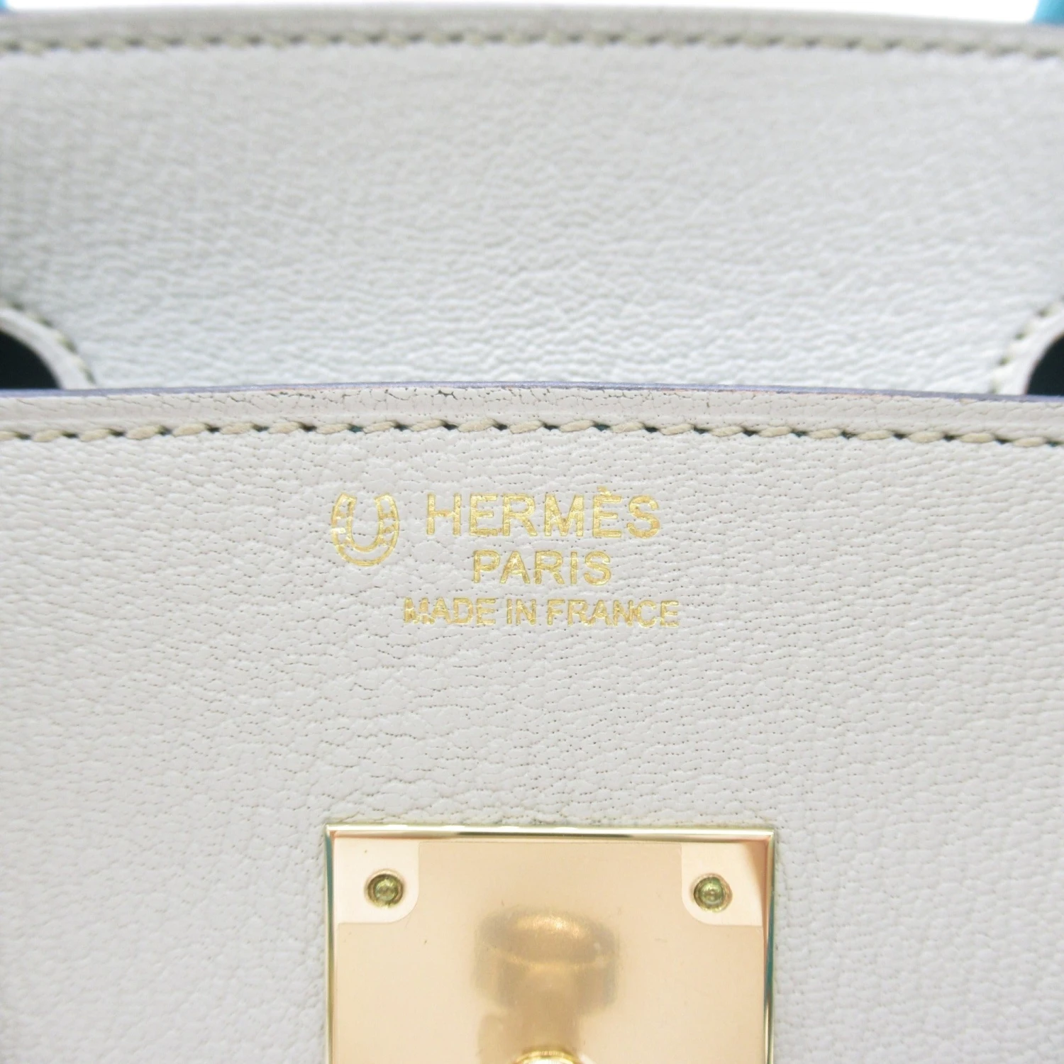 ELADY HERMES Birkin 30 Special Order Vert Veronese Gray Green Vert Veronese Shave Leather 8 ELADY HERMES Birkin 30 Special Order Vert Veronese Gray Green Vert Veronese Shave Leather - Image 6