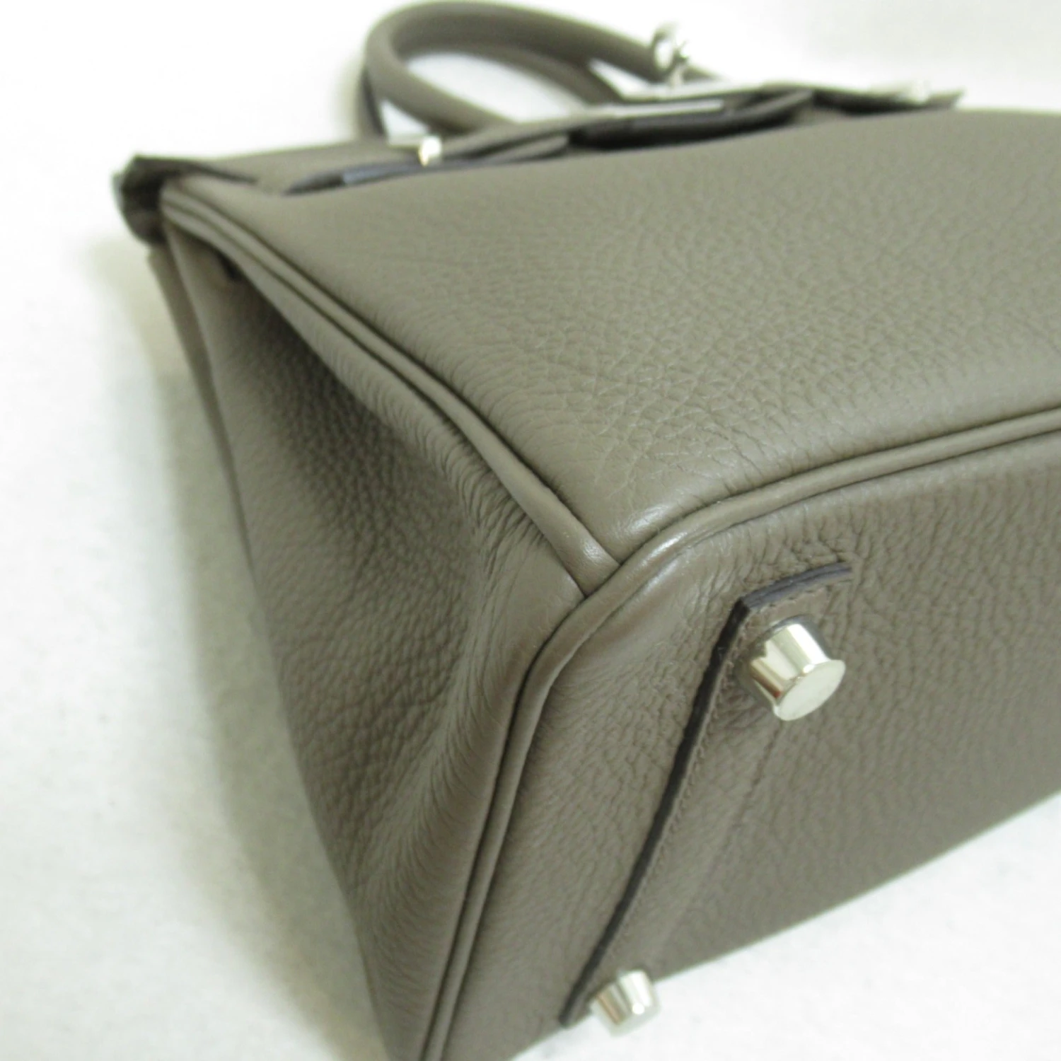 ELADY HERMES Birkin 25 Handbag Gray Taupe Togo Leather Leather 12 ELADY HERMES Birkin 25 Handbag Gray Taupe Togo Leather Leather - Image 10