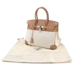 ELADY HERMES Birkin 30 Hand Bag Toile Ash Swift Beige L Stamp Silver Metal Fittings -Best Jewelry Store 2000 16c4adc0 e7e1 4bf3 9128 fa2e527f2e7d