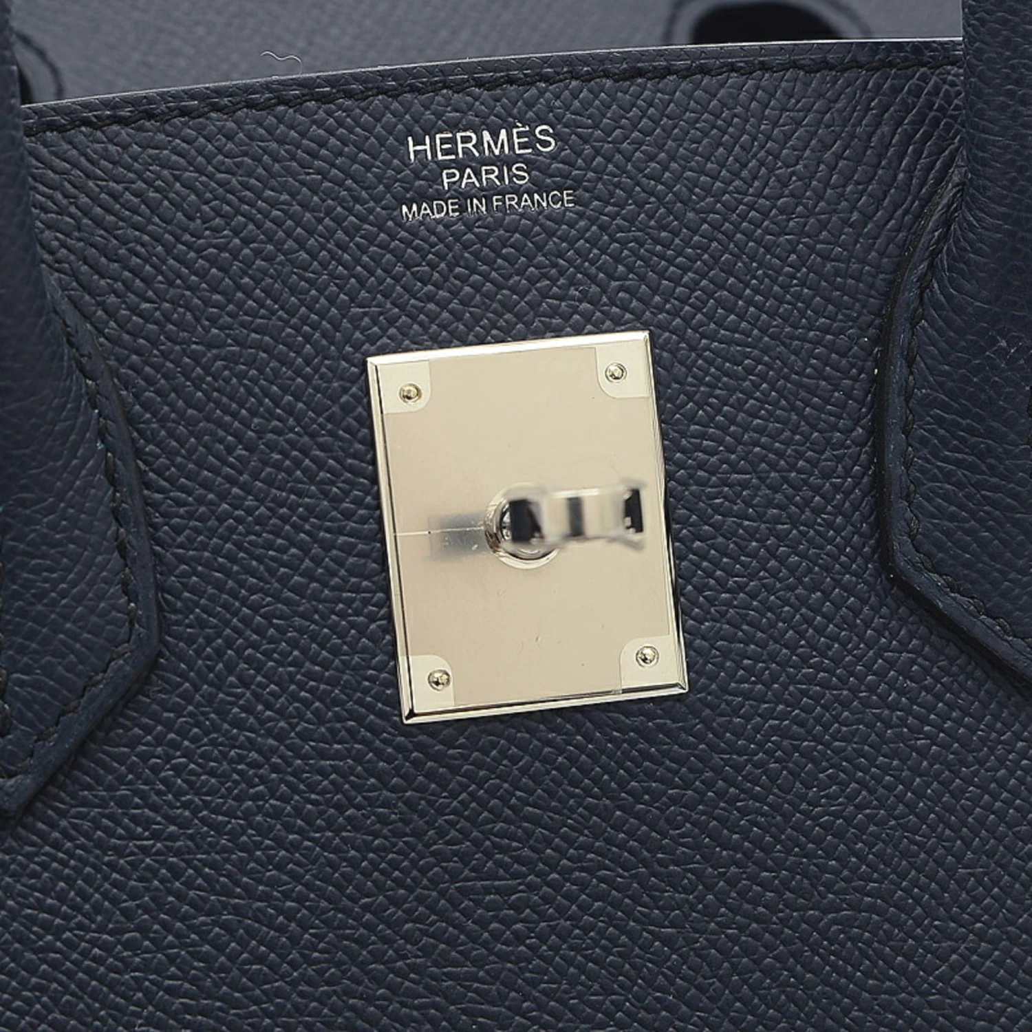 ELADY HERMES Birkin 30 Serie Handbag Epson Blue Indigo Silver Metal Fittings U Stamp 6 ELADY HERMES Birkin 30 Serie Handbag Epson Blue Indigo Silver Metal Fittings U Stamp - Image 4