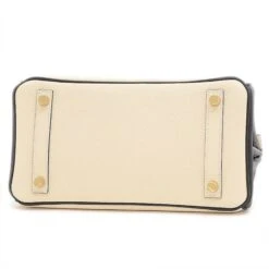 ELADY HERMES Birkin 25 Handbag Togo Cre Black B Stamp Personal -Best Jewelry Store 2000 183258c5 eaea 4fed a8aa 49dba5dc3886