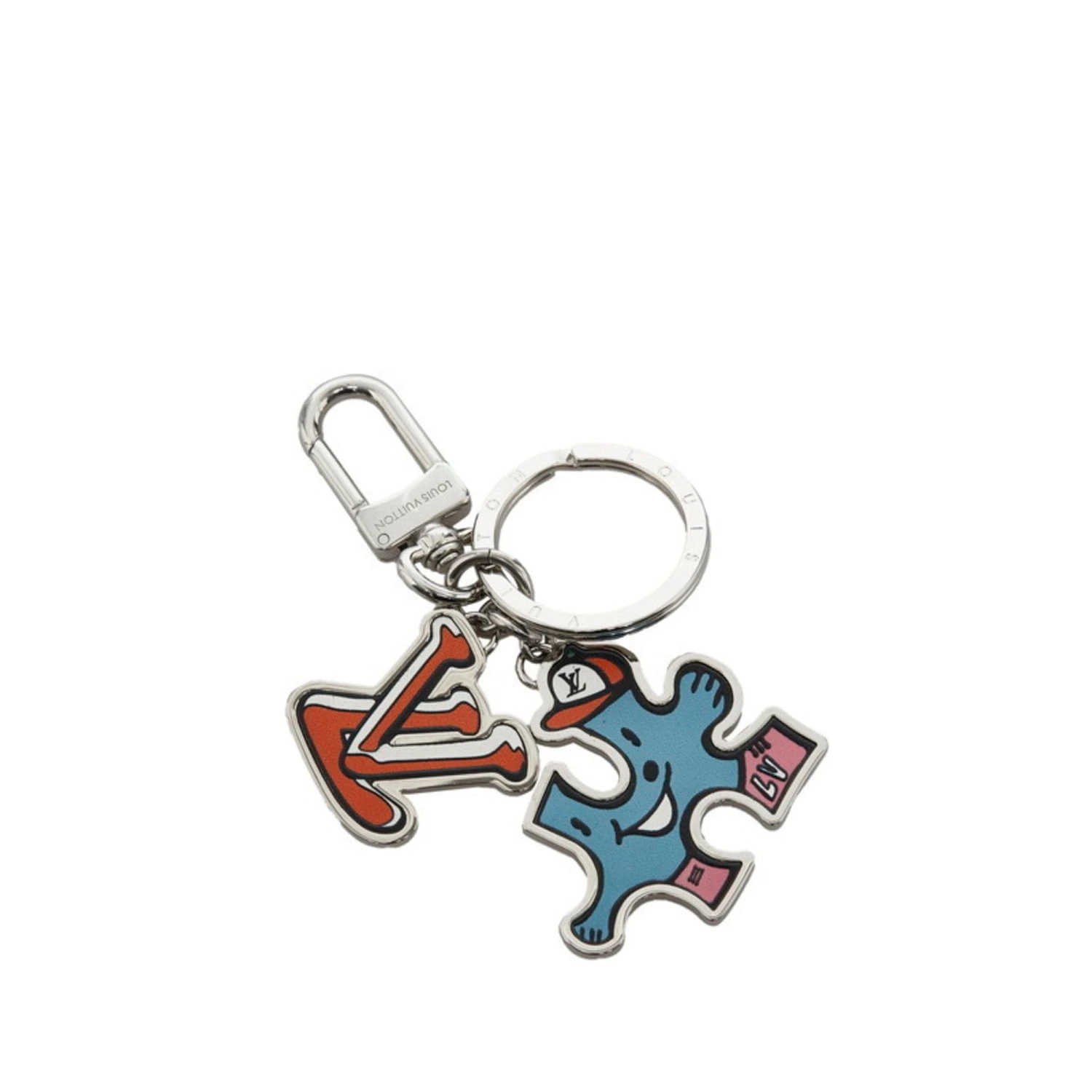 ELADY LOUIS VUITTON Porto Cle Puzzle Bag Charm Key Holder Ring MP3453 Silver Multicolor Metal Leather Ladies 3 ELADY LOUIS VUITTON Porto Cle Puzzle Bag Charm Key Holder Ring MP3453 Silver Multicolor Metal Leather Ladies