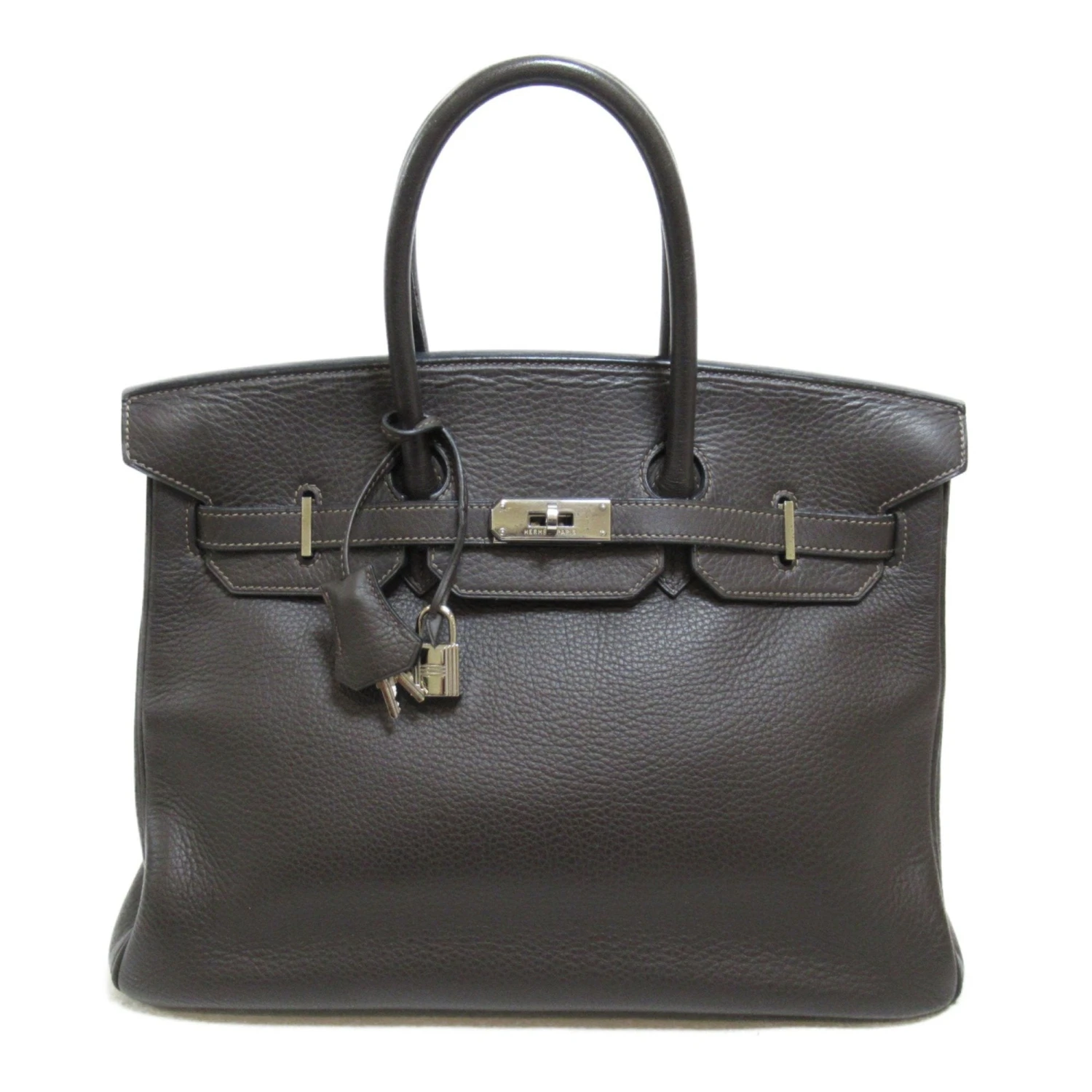 ELADY HERMES Birkin 35 Handbag Black Togo Leather Leather