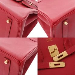 ELADY HERMES Birkin 35 Rouge Biff G Engraved [around 2003] Ladies Couchbel Handbag -Best Jewelry Store 2000 2182c15f 96d8 49be ba50 663a0e2c2485
