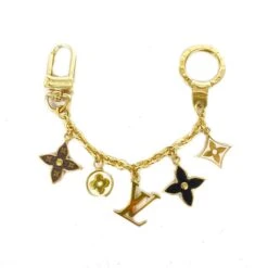 ELADY LOUIS VUITTON Keychain Bijoux Sac Chene Spring Street M68999 Gold Men's Women's