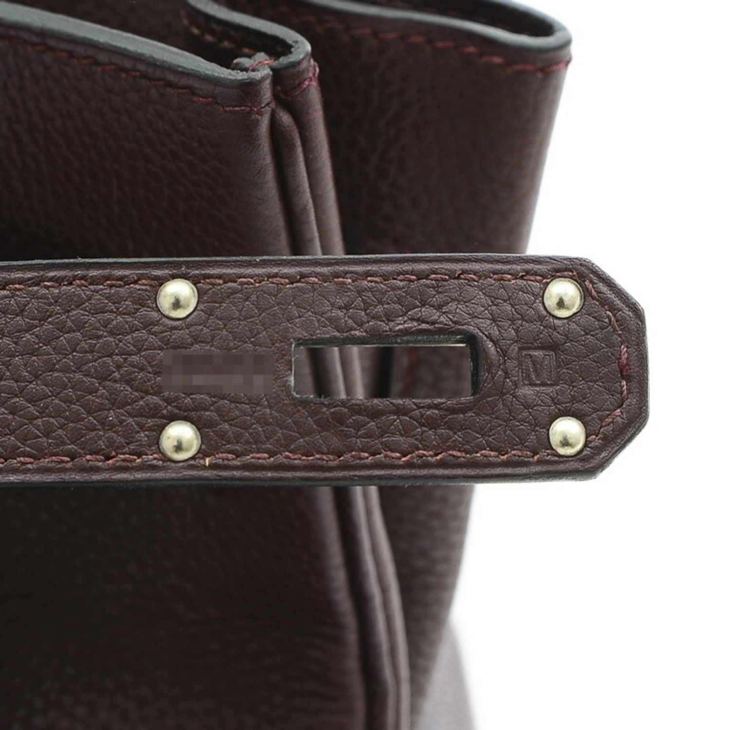 ELADY HERMES Shoulder Birkin 42 Bag Taurillon Clemence Prune M Engraved 10 ELADY HERMES Shoulder Birkin 42 Bag Taurillon Clemence Prune M Engraved - Image 8