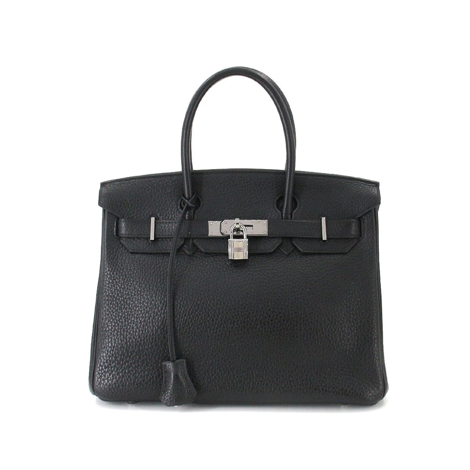 ELADY Hermes Birkin 30 Hand Bag Taurillon Clemence Black I Engraved Ruthenium Metal Fittings 3 ELADY Hermes Birkin 30 Hand Bag Taurillon Clemence Black I Engraved Ruthenium Metal Fittings