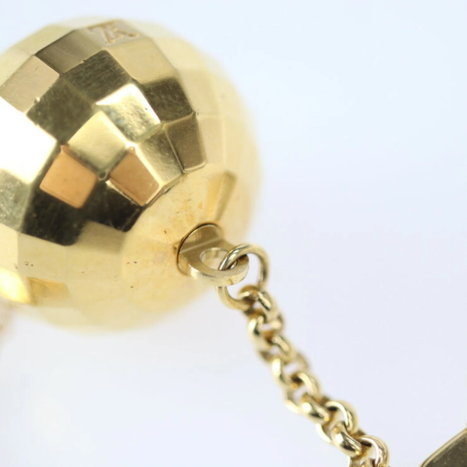 ELADY LOUIS VUITTON Portocle Glitter Mirror Ball Keychain M65379 Metal Gold Key Ring Bag Charm 7 ELADY LOUIS VUITTON Portocle Glitter Mirror Ball Keychain M65379 Metal Gold Key Ring Bag Charm - Image 5