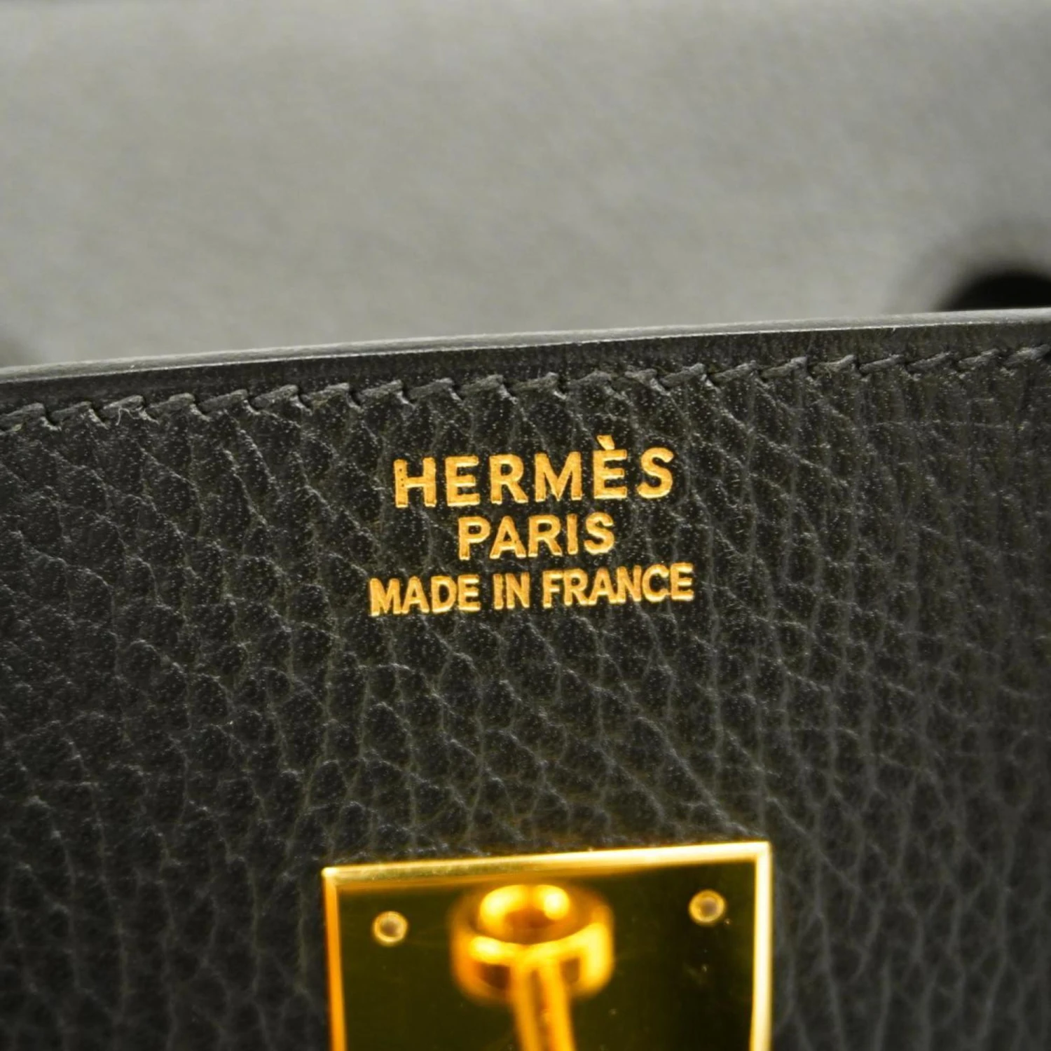 ELADY HERMES Handbag Birkin 35 D Engraved Ardennes Black Ladies 7 ELADY HERMES Handbag Birkin 35 D Engraved Ardennes Black Ladies - Image 5