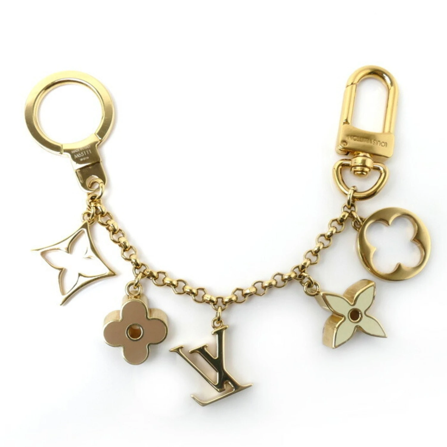 ELADY LOUIS VUITTON Fleur De Monogram Keychain Bag Charm Gold M65111 Women's 7 ELADY LOUIS VUITTON Fleur De Monogram Keychain Bag Charm Gold M65111 Women's - Image 5