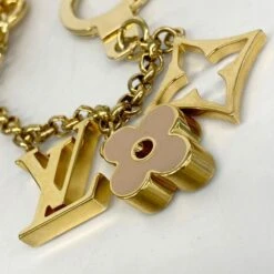 ELADY LOUIS VUITTON Keychain Fleur De Monogram M65111 Gold White Pink Men's Women's -Best Jewelry Store 2000 39de8872 035b 42b3 97ce 24c597faf1fa
