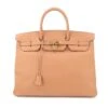 ELADY HERMES Birkin 40 Hand Bag Couchbel Epson Natural C Engraved Gold Metal Fittings