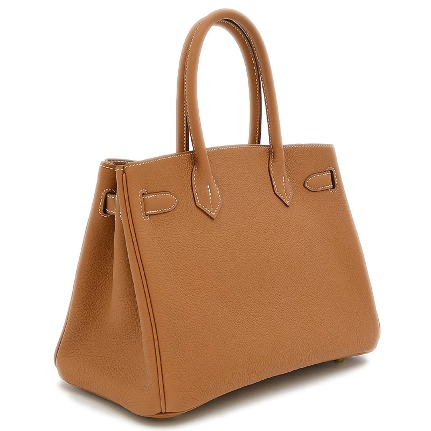 ELADY Hermes Birkin 30 Togo Leather Swift Leather Clutch Bag Handbag Tote Bag Gold Natural 6 ELADY Hermes Birkin 30 Togo Leather Swift Leather Clutch Bag Handbag Tote Bag Gold Natural - Image 4