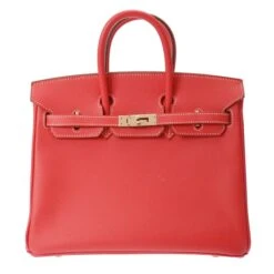 ELADY HERMES Candy Birkin 25 Rose Jaipur/Gold Champagne P Stamp [circa 2012] Ladies Vaux Epson Handbag