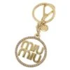 ELADY MIU MIU Miu Keychain Women's Gold Color 5PM027 Key Ring Bag Charm Crystal -Best Jewelry Store 2000 45f1d0c2 d474 45e1 ab51 4917679b312b