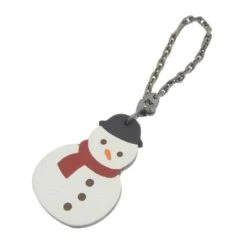 ELADY HERMES Leather Snowman Charm White Ladies