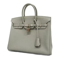 ELADY HERMESAuth Birkin Birkin 25 X Stamp Grimuet Women's Togo Leather Handbag