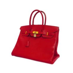 ELADY HERMESAuth Birkin35 H Stamp Women's Epsom Leather Handbag RougeVif