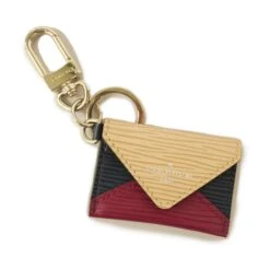 ELADY LOUIS VUITTON Keychain Epi Charm Envelope M78608 Beige Navy Red Ladies