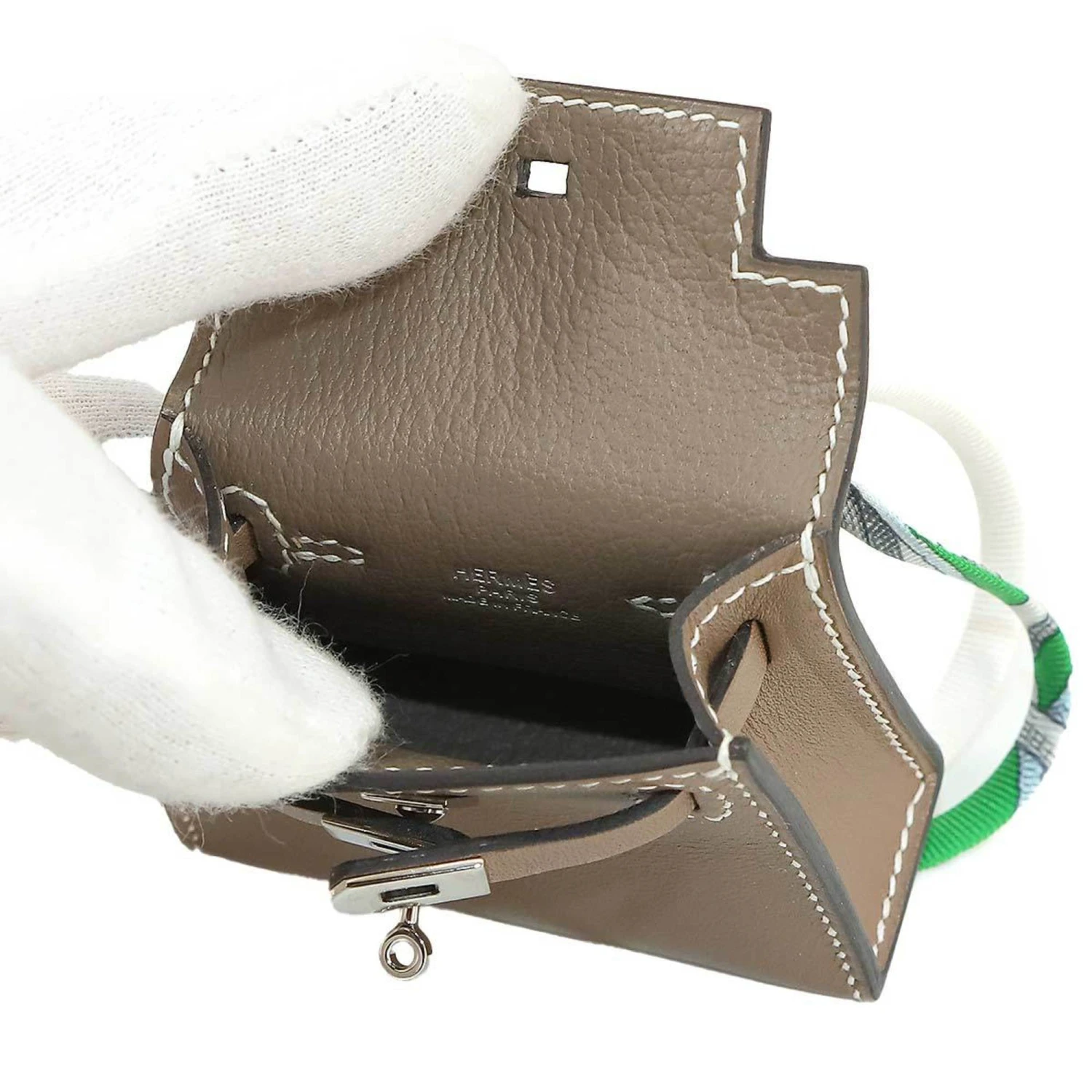 ELADY HERMES Kelly Twilly Bag Charm Tadelakt Etoupe Y Engraved 7 ELADY HERMES Kelly Twilly Bag Charm Tadelakt Etoupe Y Engraved - Image 5