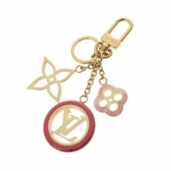 ELADY LOUIS VUITTON Porte-Cle Color Line Bag Charm Gold/Pink M64525 Women's GP Keychain