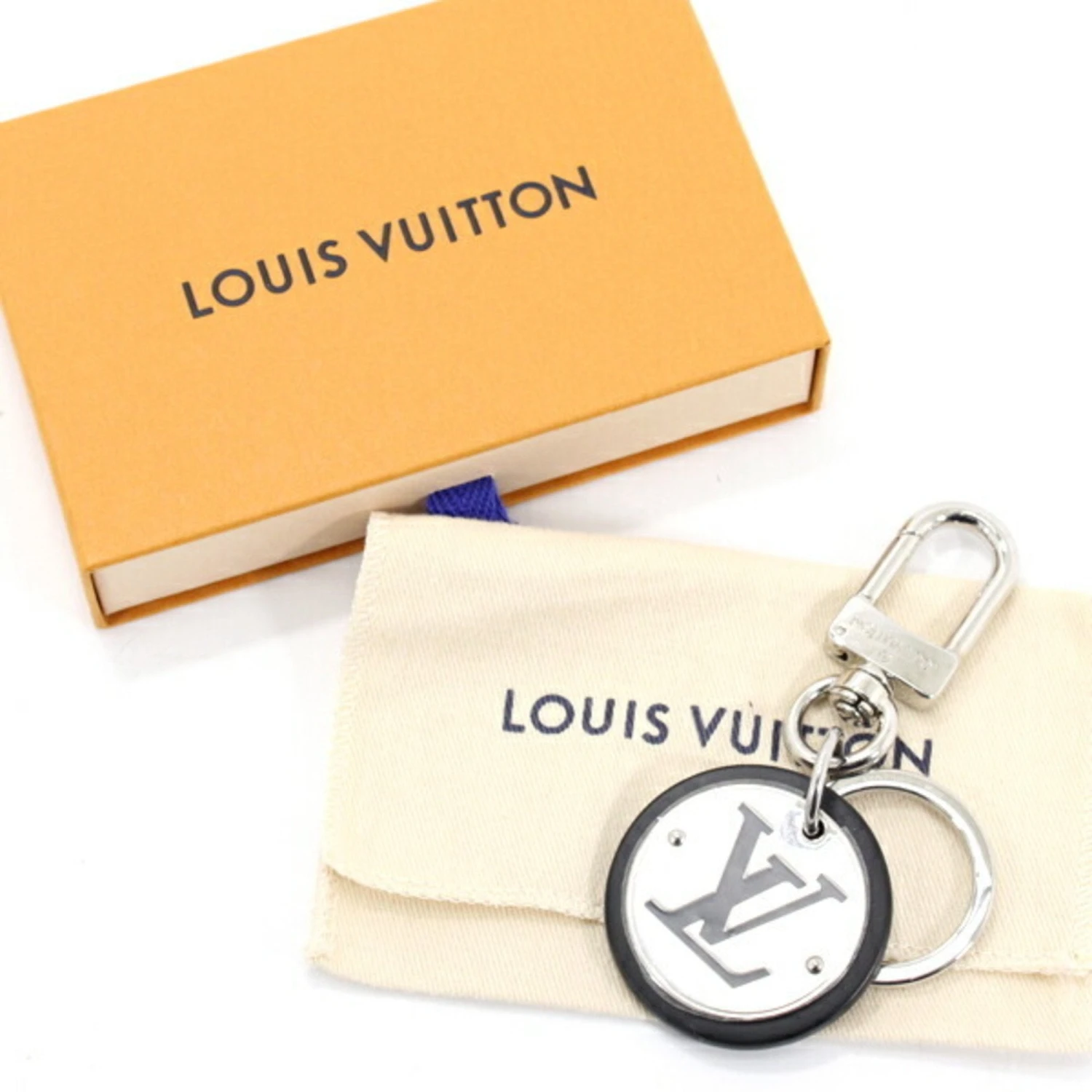 ELADY LOUIS VUITTON Keychain LV Circle Key Ring Bag Charm Black Silver Accent Men's M67362 Leather Engraved M85034 Fashion KM2663-r 8 ELADY LOUIS VUITTON Keychain LV Circle Key Ring Bag Charm Black Silver Accent Men's M67362 Leather Engraved M85034 Fashion KM2663-r - Image 6