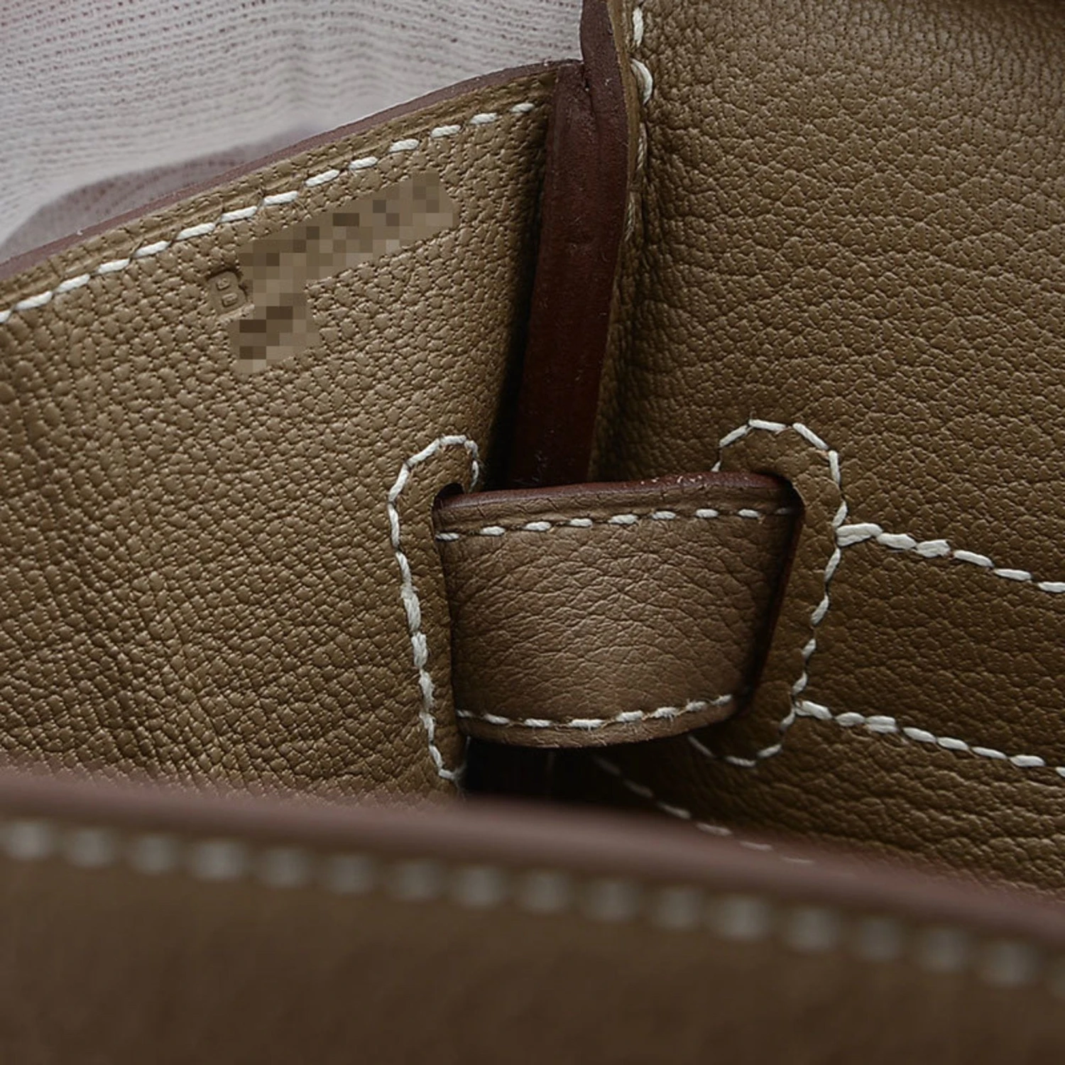 ELADY HERMES Birkin 30 Handbag Togo Etoupe B Engraved 9 ELADY HERMES Birkin 30 Handbag Togo Etoupe B Engraved - Image 7