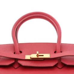 ELADY HERMES Birkin 35 Rouge Biff G Engraved [around 2003] Ladies Couchbel Handbag -Best Jewelry Store 2000 62cd6f52 3536 4a1f b228 dded9948e8d5