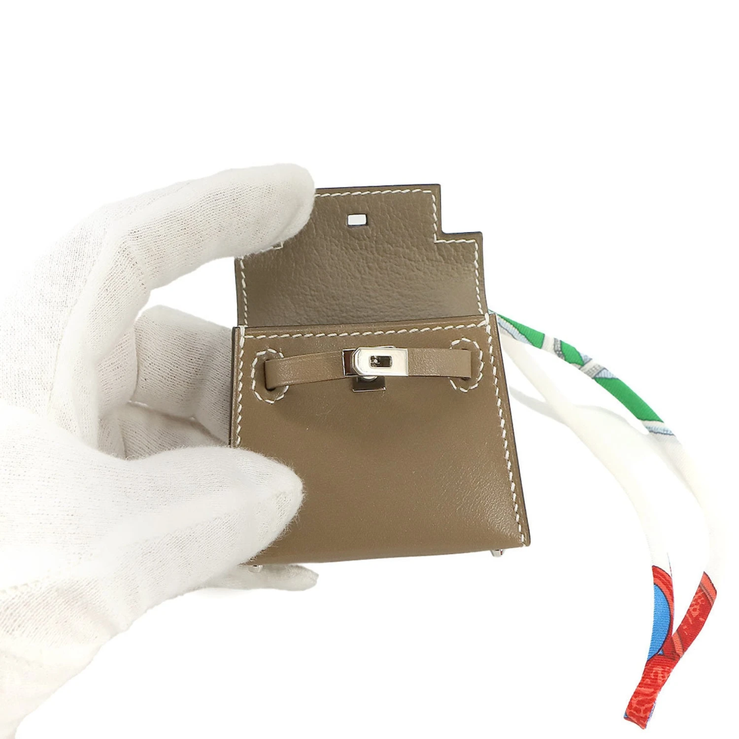 ELADY HERMES Kelly Twilly Bag Charm Tadelakt Etoupe Y Engraved 6 ELADY HERMES Kelly Twilly Bag Charm Tadelakt Etoupe Y Engraved - Image 4