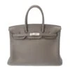 ELADY HERMES Birkin 35 Ethane Palladium Hardware O Stamp [circa 2011] Unisex Taurillon Clemence Handbag -Best Jewelry Store 2000 6ce90192 f98f 45ba bf2b bf15efb7a4e1