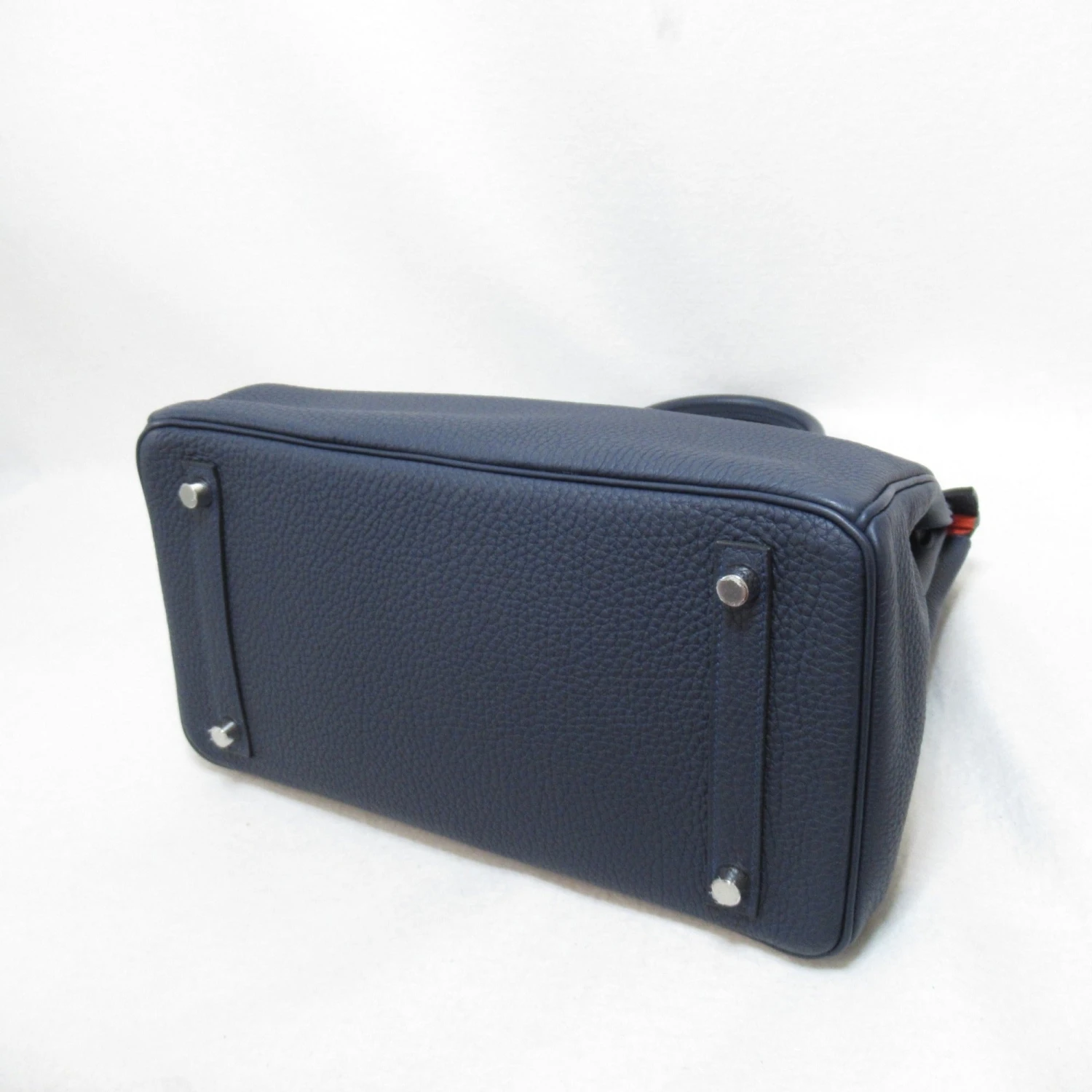 ELADY HERMES Birkin 30 Handbag Navy Orange Poppy Blue Nuit Togo Leather Leather 6 ELADY HERMES Birkin 30 Handbag Navy Orange Poppy Blue Nuit Togo Leather Leather - Image 4