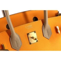 ELADY HERMES Birkin 30 Hand Bag Epson Jaune Doll Trench SPO C Carved Seal Gold Metal Fittings 16 ELADY HERMES Birkin 30 Hand Bag Epson Jaune Doll Trench SPO C Carved Seal Gold Metal Fittings -Best Jewelry Store 2000 72d17bc3 2775 4365 a9ae 74793814a22f