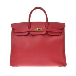 ELADY Hermes Birkin 40 Rouge Vif ???G Engraved (around 2003) Unisex Couchbel Handbag