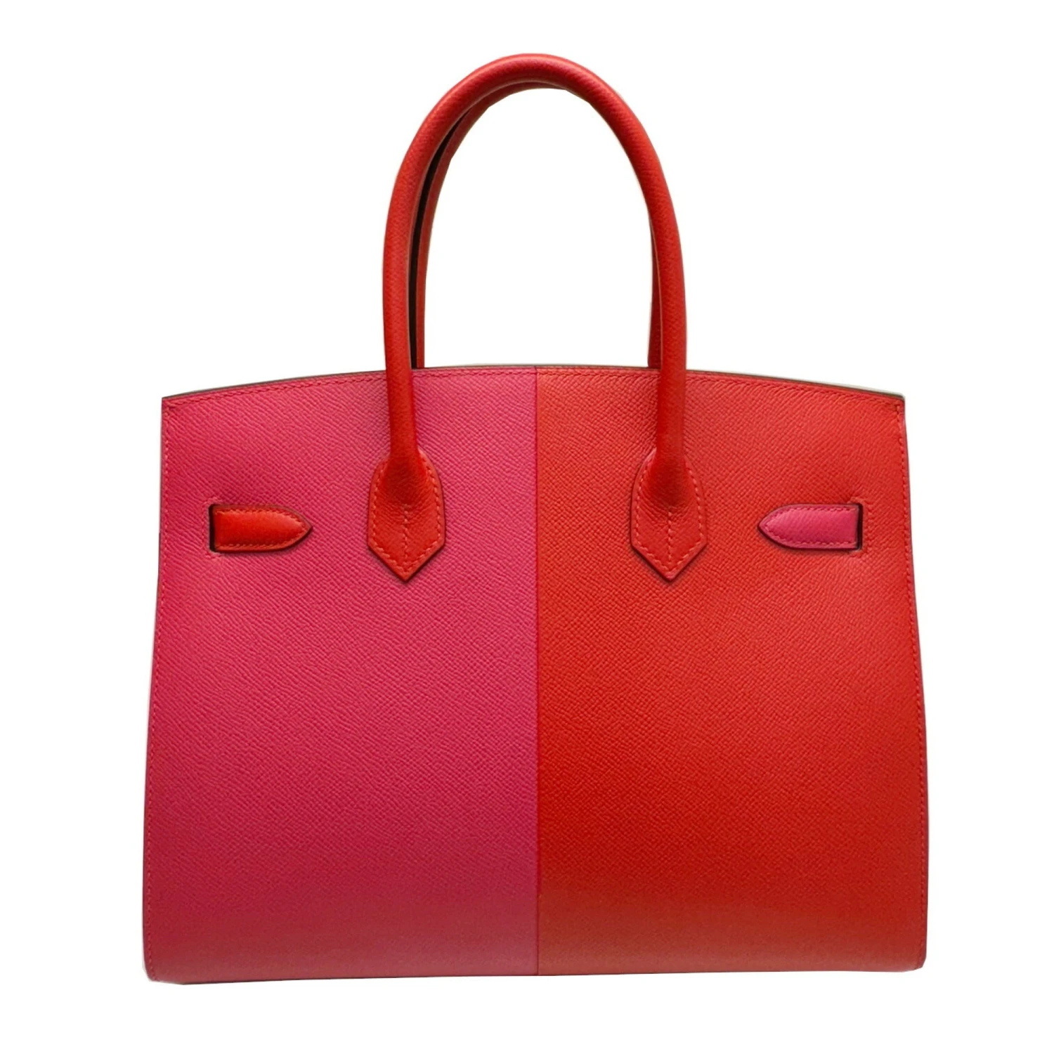 ELADY HERMES Birkin 30 Serie Kazak Epson Z Carved Handbag Rouge Cou Rose Extreme Blue Zanzibar Red Pink Vaux Women's 4 ELADY HERMES Birkin 30 Serie Kazak Epson Z Carved Handbag Rouge Cou Rose Extreme Blue Zanzibar Red Pink Vaux Women's - Image 2