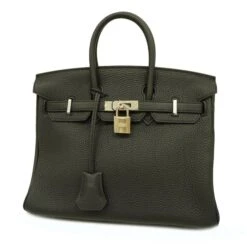 ELADY HERMES Handbag Birkin 25 Z Engraved Togo Black Ladies
