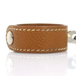 ELADY HERMES Charm Glove Holder Leather Metal Brown Silver Men's Women's E58640f -Best Jewelry Store 2000 7f5b10a4 d7b8 4d86 a0a3 2618b4e11278