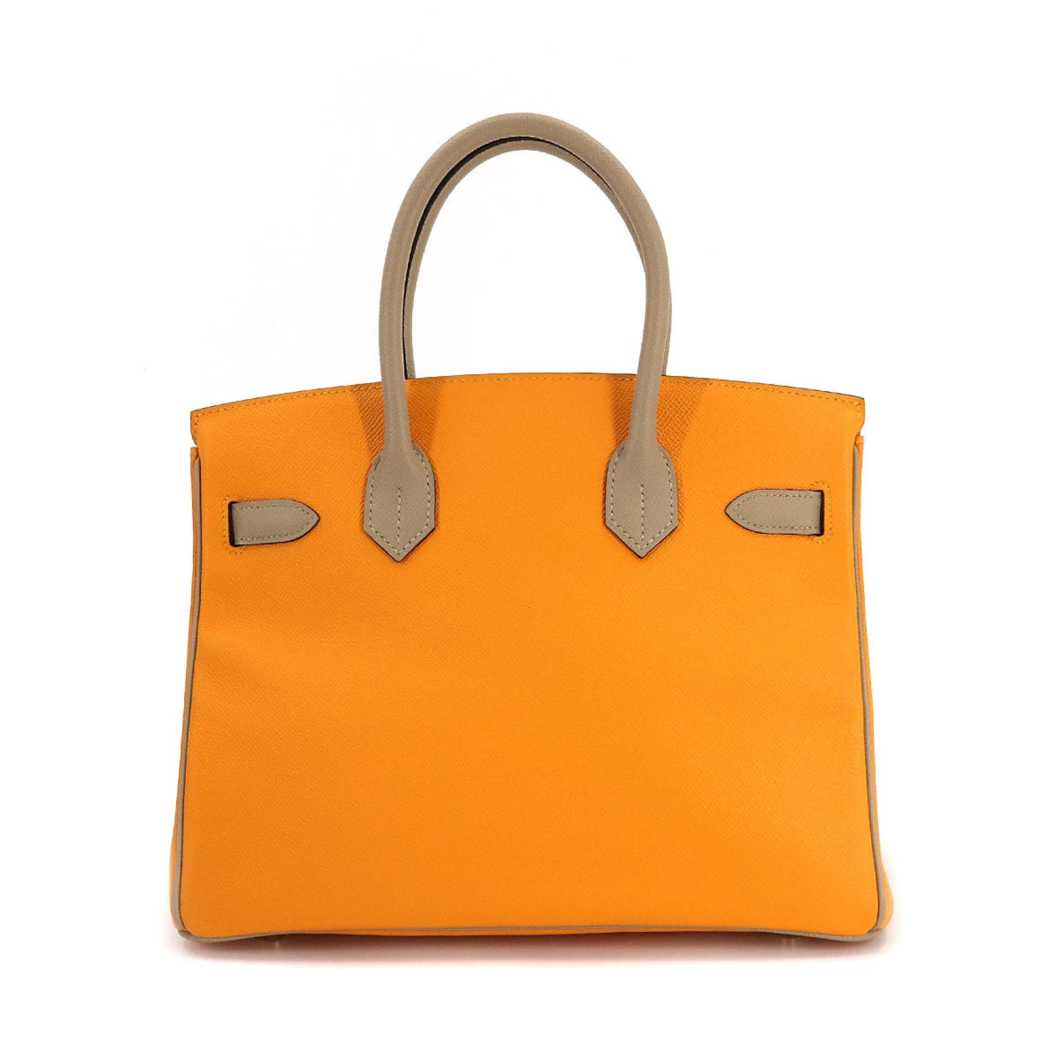 ELADY HERMES Birkin 30 Hand Bag Epson Jaune Doll Trench SPO C Carved Seal Gold Metal Fittings 4 ELADY HERMES Birkin 30 Hand Bag Epson Jaune Doll Trench SPO C Carved Seal Gold Metal Fittings - Image 2