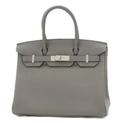 ELADY HERMES Birkin 30 Togo Handbag Grimeyer Silver Hardware B Stamped