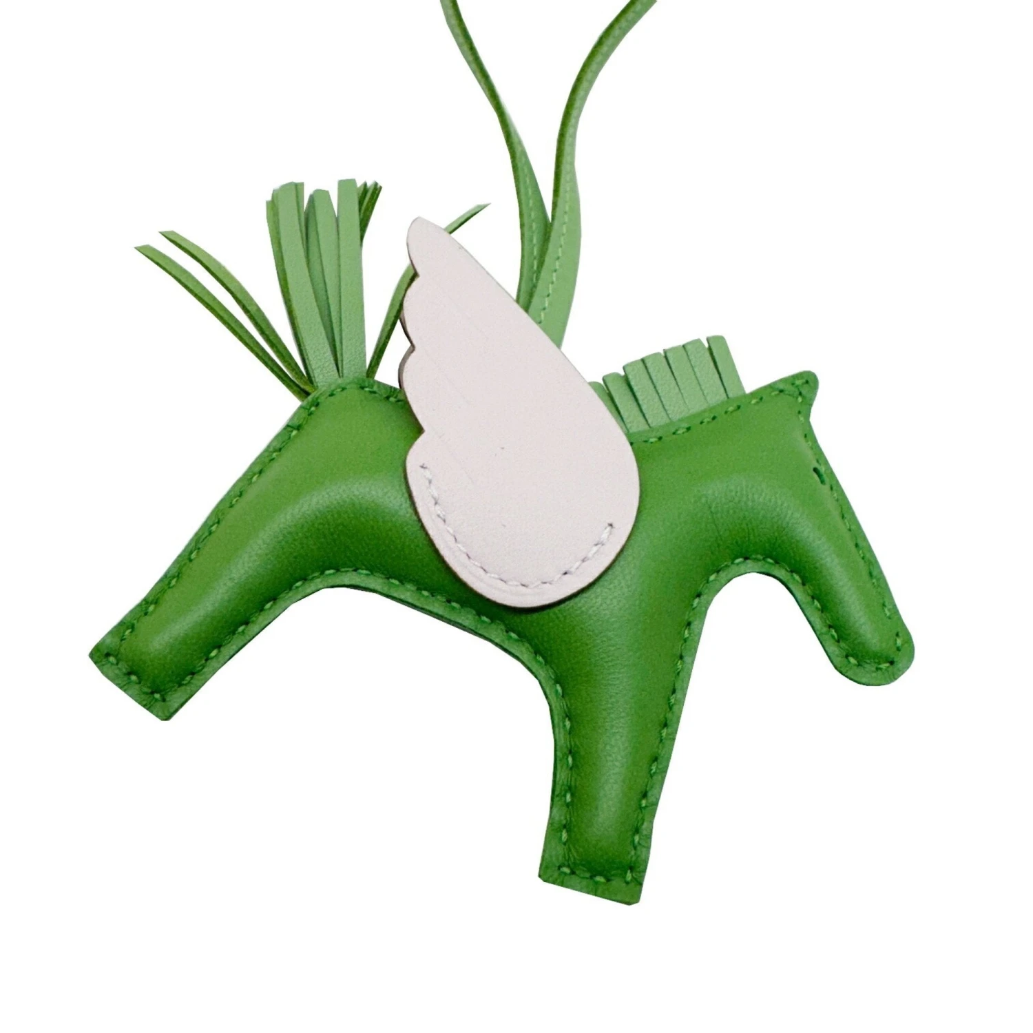 ELADY HERMES Rodeo Pegasus PM B Stamp 2023 Anjou Miro Swift Vert Yucca Mauve Pale Cricket Bag Charm Leather Women's Men's Green Light Pink 4 ELADY HERMES Rodeo Pegasus PM B Stamp 2023 Anjou Miro Swift Vert Yucca Mauve Pale Cricket Bag Charm Leather Women's Men's Green Light Pink - Image 2