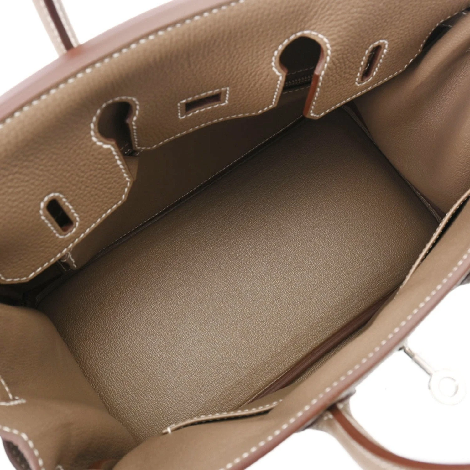 ELADY HERMES Birkin 25 Etoupe Palladium Hardware - Women's Togo Handbag 12 ELADY HERMES Birkin 25 Etoupe Palladium Hardware - Women's Togo Handbag - Image 10