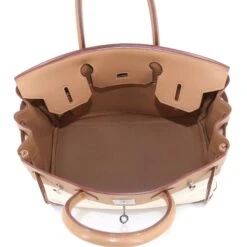 ELADY HERMES Birkin 30 Hand Bag Toile Ash Swift Beige L Stamp Silver Metal Fittings -Best Jewelry Store 2000 987ddd2f 3cca 47d5 b2bf f402dea8e007