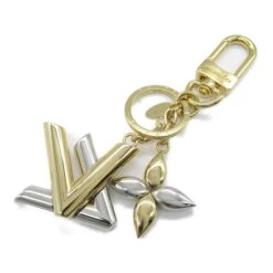 ELADY LOUIS VUITTON Bag Charm Twist Gold Silver Metal M68197