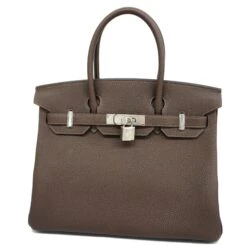 ELADY HERMESAuth Birkin Birkin 30 B Stamp Women's Togo Leather Handbag Cacao