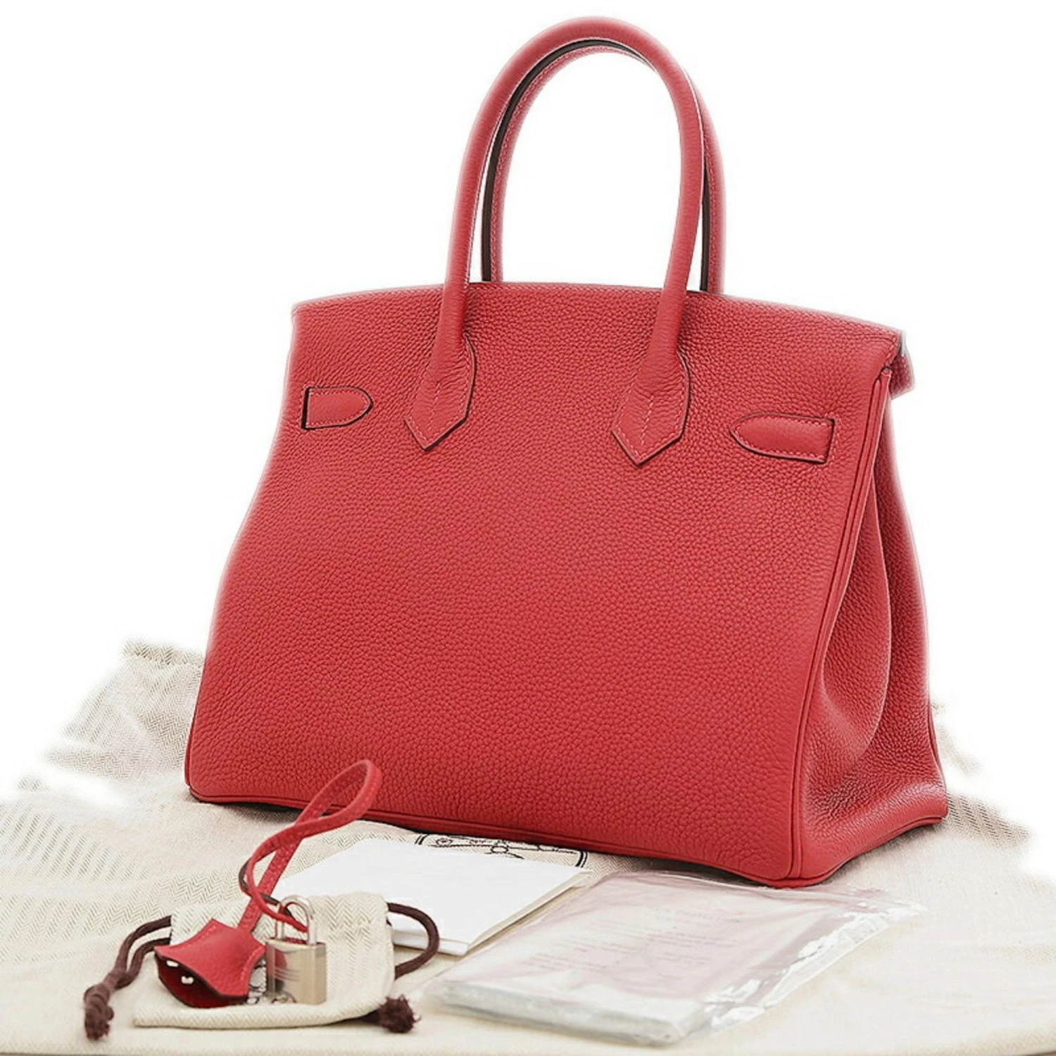 ELADY HERMES Birkin 30 Togo Handbag Rouge Kazak Y Stamp 4 ELADY HERMES Birkin 30 Togo Handbag Rouge Kazak Y Stamp - Image 2