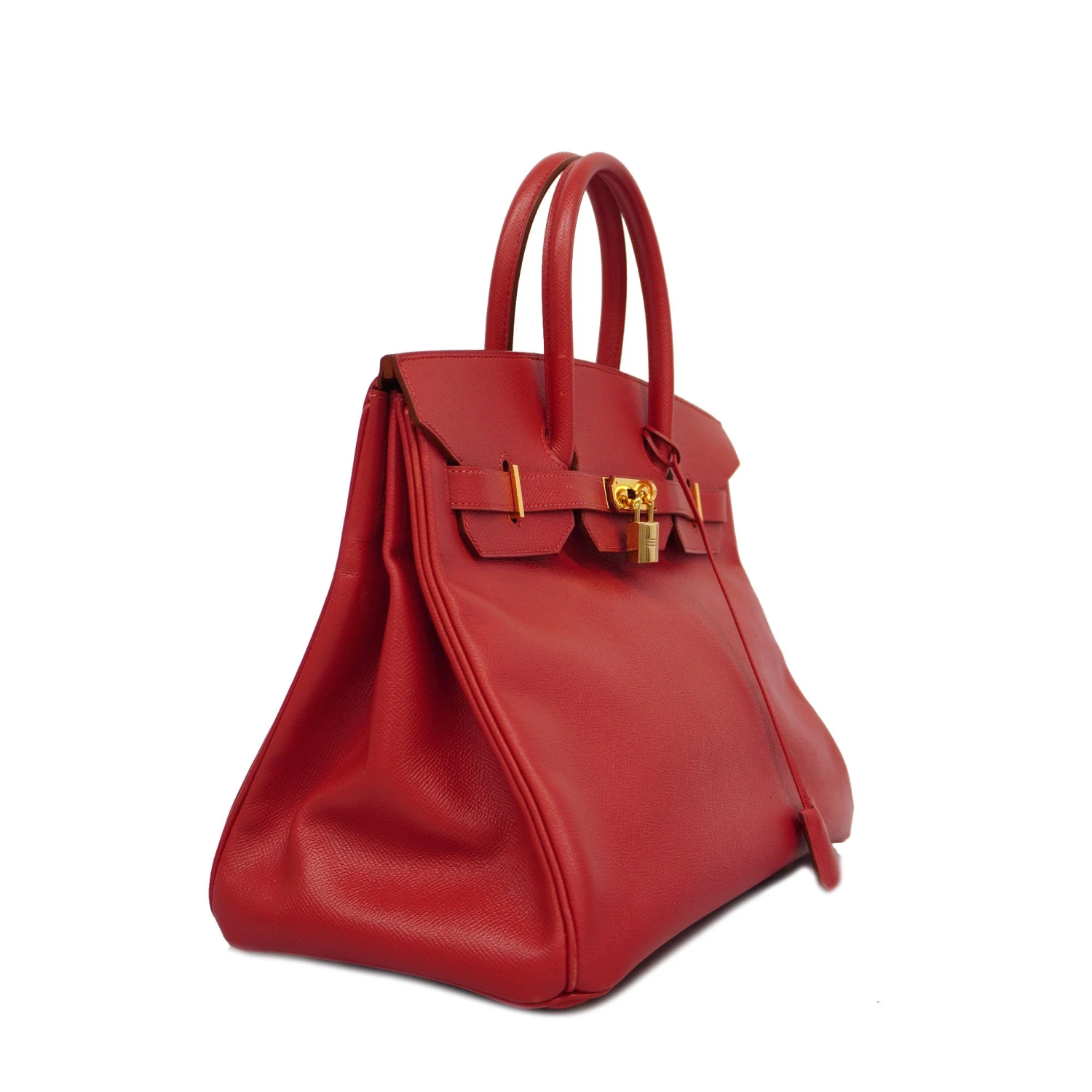 ELADY HERMESAuth Birkin 35 D Stamp Women's Courchevel Leather Handbag Rouge Vif 4 ELADY HERMESAuth Birkin 35 D Stamp Women's Courchevel Leather Handbag Rouge Vif - Image 2
