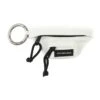 ELADY BALENCIAGA Micro Belt Pack Keychain 678883 Nylon White Black Silver Hardware Bag Charm Key Ring