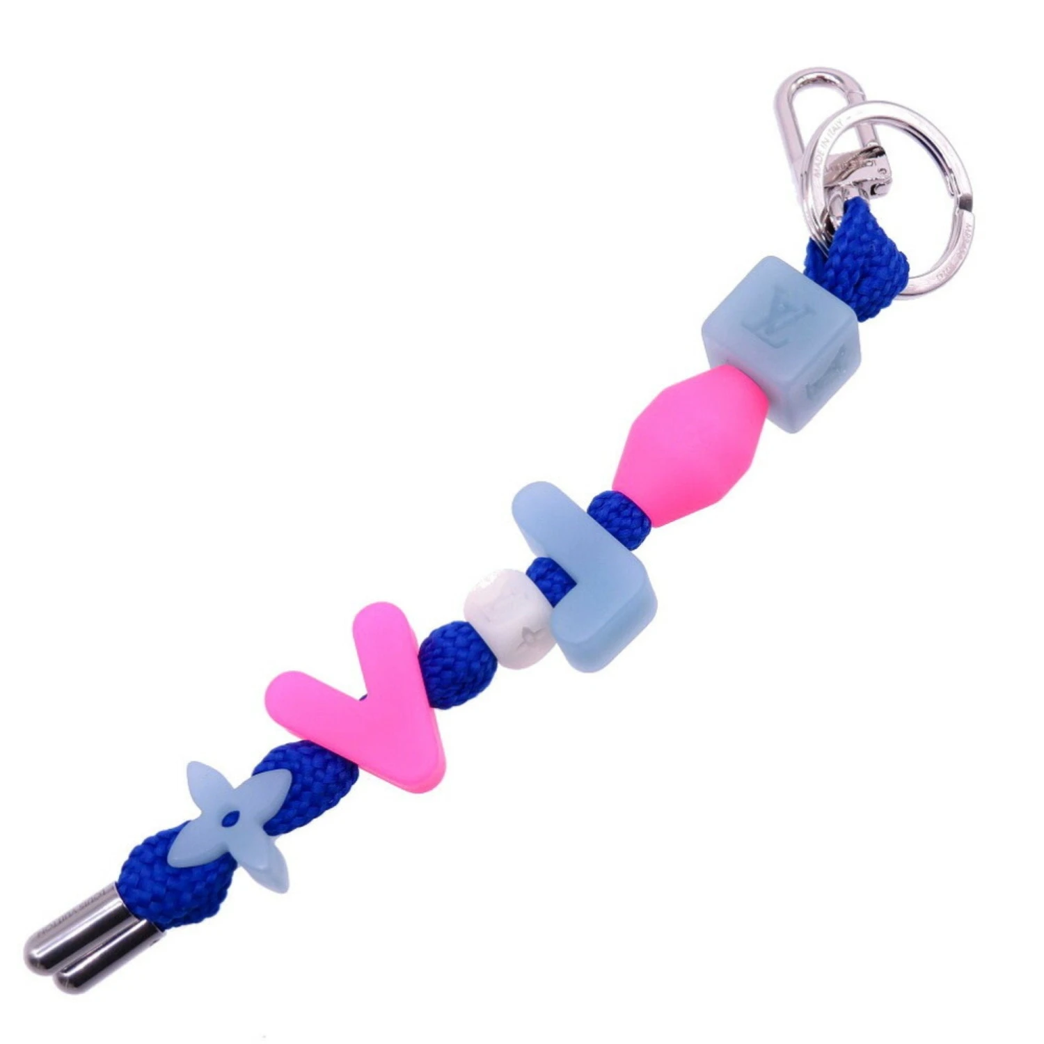ELADY LOUIS VUITTON Play MP3458 Cotton Metal Resin Beads Blue Pink Keychain 0050 6A0050EIB5 4 ELADY LOUIS VUITTON Play MP3458 Cotton Metal Resin Beads Blue Pink Keychain 0050 6A0050EIB5 - Image 2